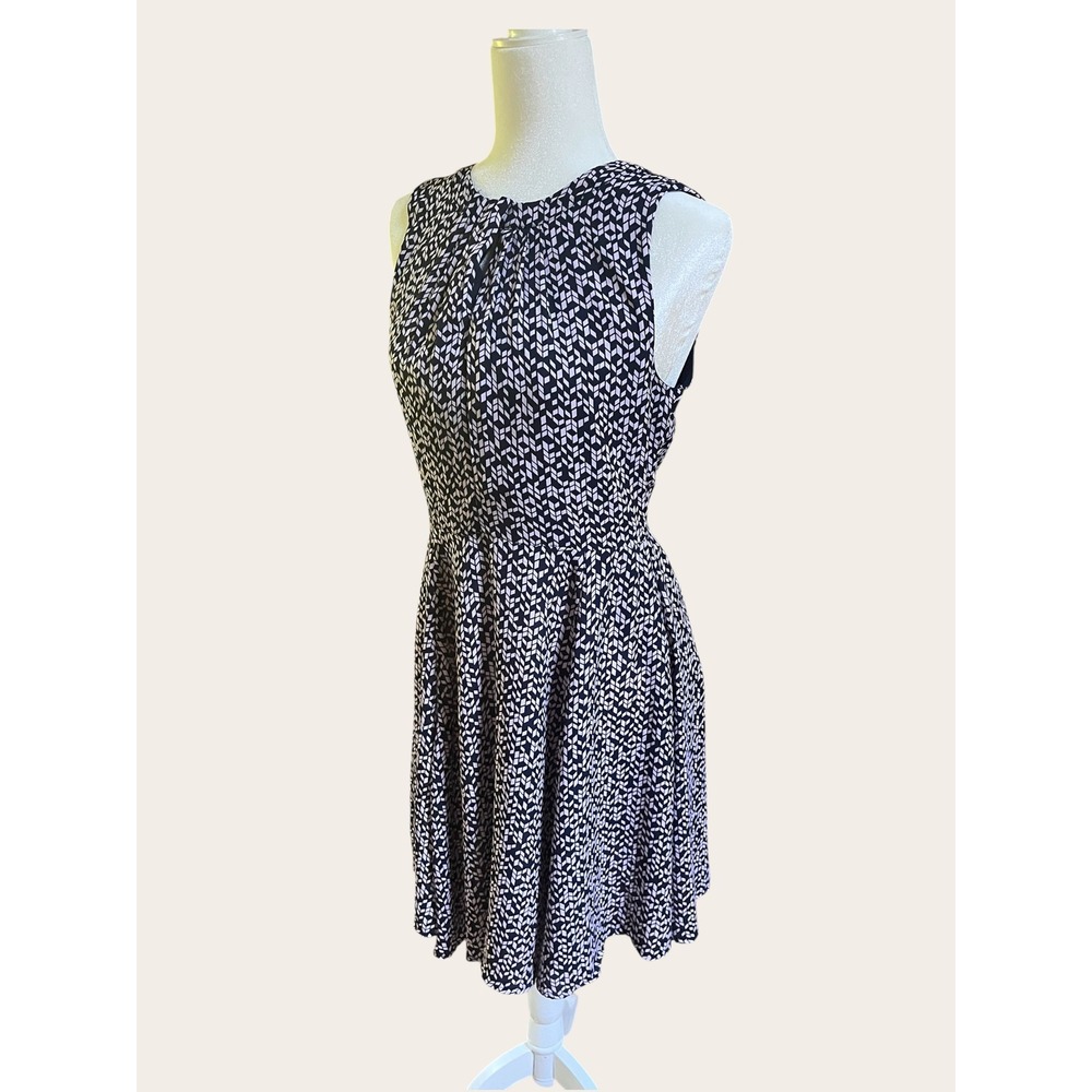 Banana Republic Geometric Print Sleeveless Fit & Flare Dress
